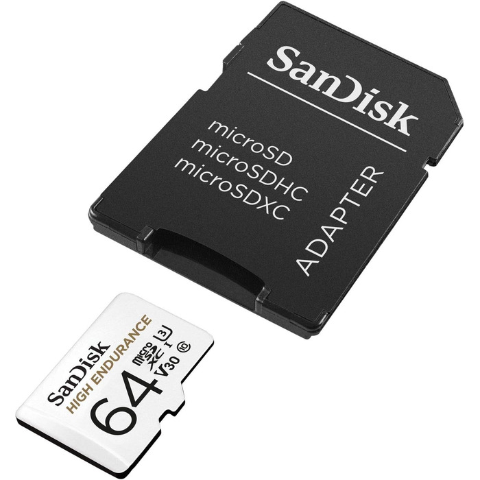 Карта пам'яті SanDisk High Endurance microSDXC 128GB (2 x 64GB) з адаптером, підвищена витривалість