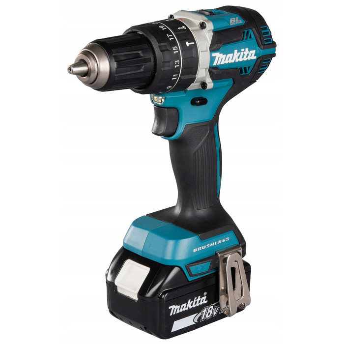 Аккумуляторний ударний шурупокрут Makita DHP484RT3J LXT 18V (3x5Ah, BL, 54Nm, 2 швидкості, кейс)