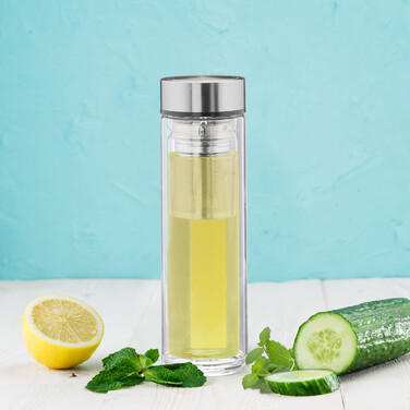 Relaxdays Mesh Filtered Water Bottle to go