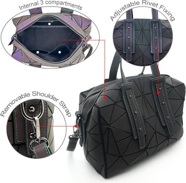 Геометричний гаманець жіночий світловідбиваючий, сумка через плече голографічна Geometrisches Portemonnaie (Cb-02)