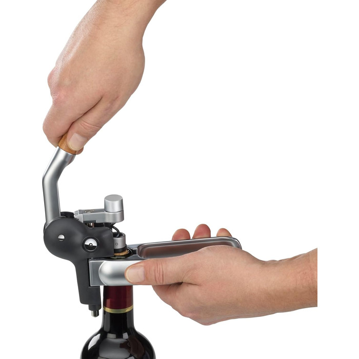WMF Baric Corkscrew Wine 19 x 11 x 15 cm, Corkscrew with foil cutter, professional wine bottle opener, bottle opener for wine and Prosecco, wine opener, effortless operation