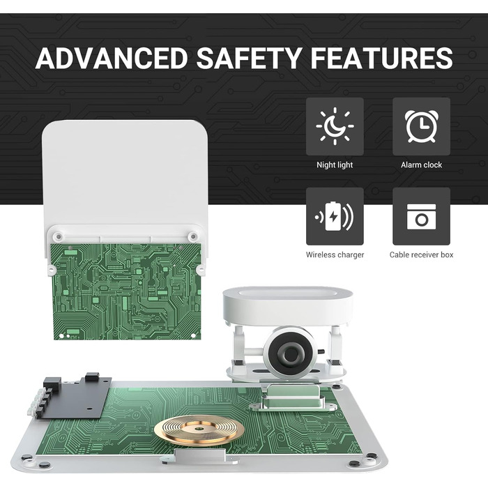 Бездротовий зарядний пристрій COLSUR 3 в 1: зарядка, нічник, будильник. Підтримка iPhone 16/15/14/13/12/11/X/8 Pro Max/Mini/Plus. Срібний колір