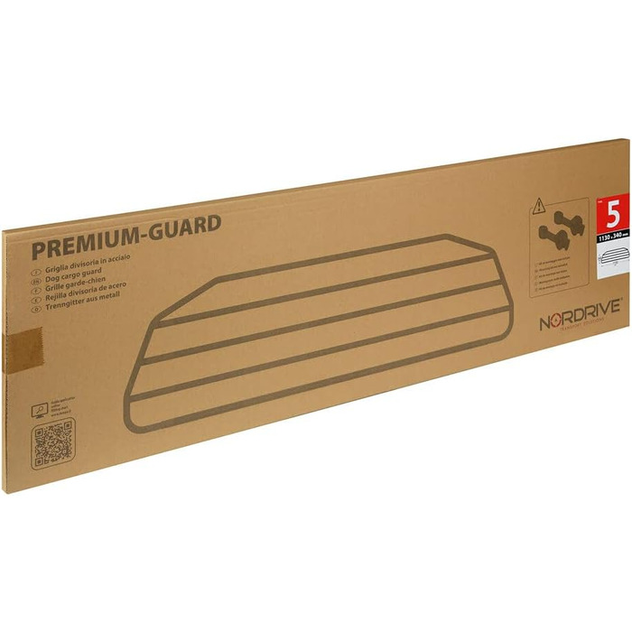 Відбійник NORDRIVE N70055 Premium-Guard для собак та тварин - сталевий, 1130 x 340 мм