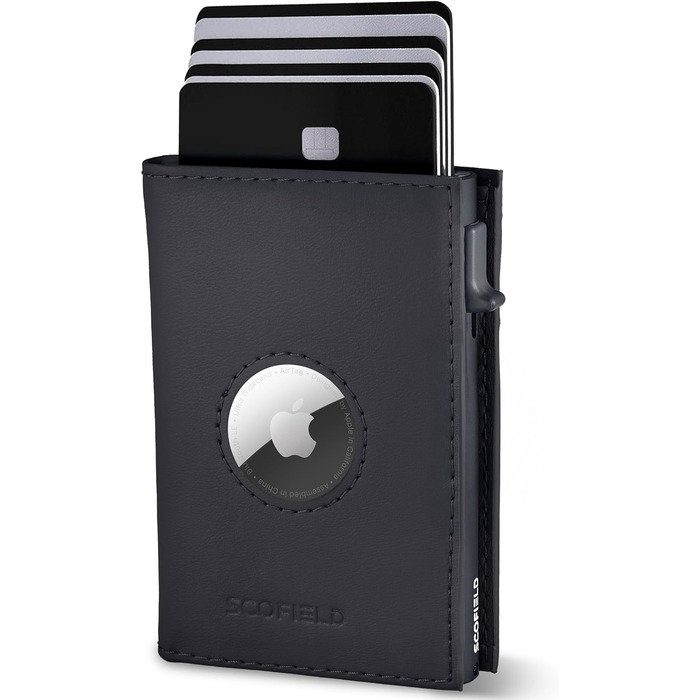 SF SCOFIELD Duality Magflip Airtag Wallet (Cardholder without Coin Pocket) - Wallet for 8-10 Cards - Men's Wallet with RFID Protection - Slim Wallet - Smart Wallet - Card Case with Air Tag Compartment - Purse