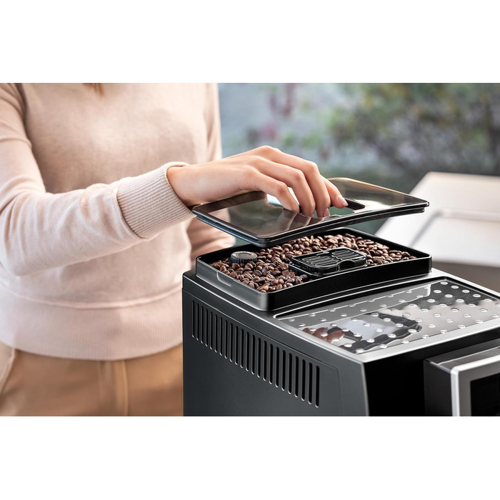 De'Longhi Magnifica S Smart ECAM 230.13.B Fully Automatic Coffee Machine with Milk Frother for Cappuccino, Espresso, Coffee, and Long Coffee. Features Direct Select Buttons and Rotary Control, 2-Cup Function, Black. Fully Automatic Coffee Machine with Buttons & Rotary Control