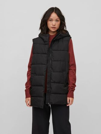 Жилет VILA Vitate S/L з наповнювачем, чорний (Black)