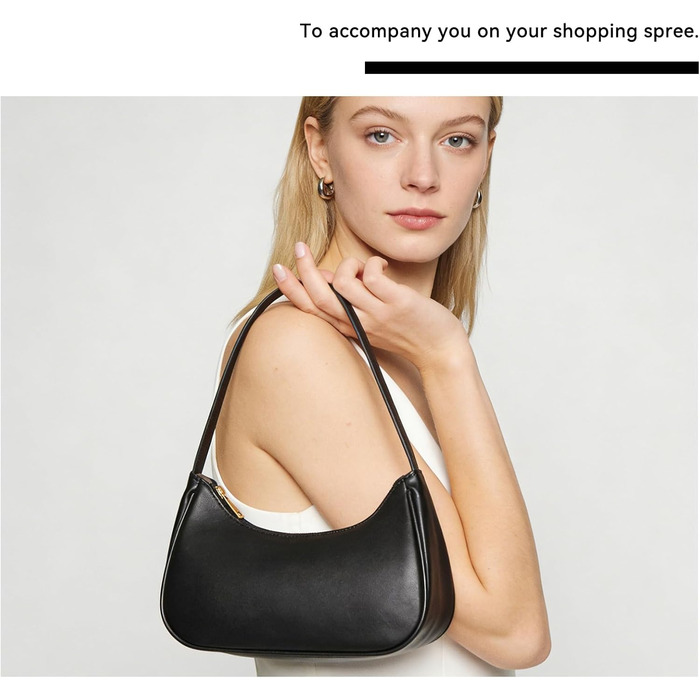 Сумка жіноча на плече з екошкіри, ретро хобо, маленька сумка для дівчат-підлітків, однотонна Dirndl сумка