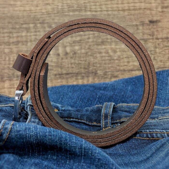 Чоловічий шкіряний ремінь Ashford Ridge 25 мм, коричневий, 125 см