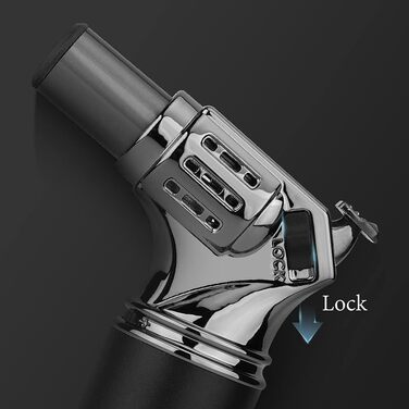 Вітростійка запальничка PIPITA з блокуванням безпеки, регульоване полум'я, одноразове, заправне, для кемпінгу, кулінарії, крему брюле (без газу)