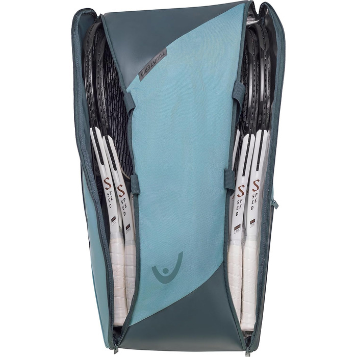 HEAD Tour Racquet Bag - Schwarz/Weiß (Cyan/Blau) - Tennis Bag for Players
