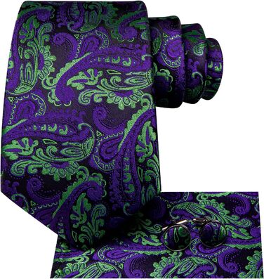 Чоловіча краватка Hi-Tie чорно-рожева з візерунком пає, смужки, крапки, нагрудна хустинка та запонки для весілля, офіційних заходів та бізнесу (чорний, фіолетовий, зелений)