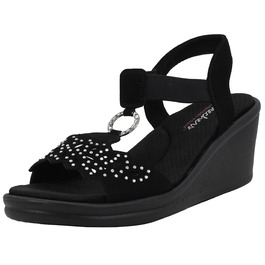 Skechers Rumblers - жіночі сандалі на танкетці, чорні (40 EU)