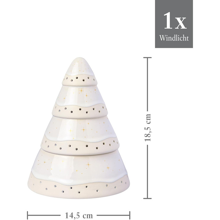 Свічник Villeroy & Boch Winter Glow 23,5x8,5x20,5 см, керамічний декор для дому