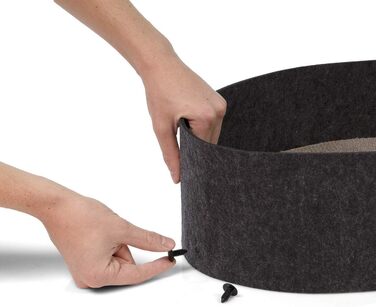 Кігтеточка для котів Owen XL – діаметр 50 см, сірий, філц, з картонною основою