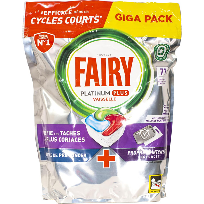 Таблетки для посудомийної машини Fairy Platinum PLUS All in One, 7 в 1, 71 шт