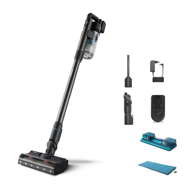 Вертикальний пилосос для вологого та сухого прибирання PHILIPS AquaTrio 9000 серії, чорний, час роботи 45 хв