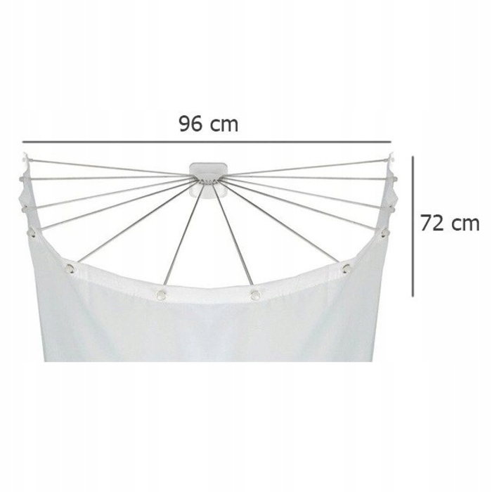 Дуговий шторний карниз Wenko 72-96 x 10 мм, білий
