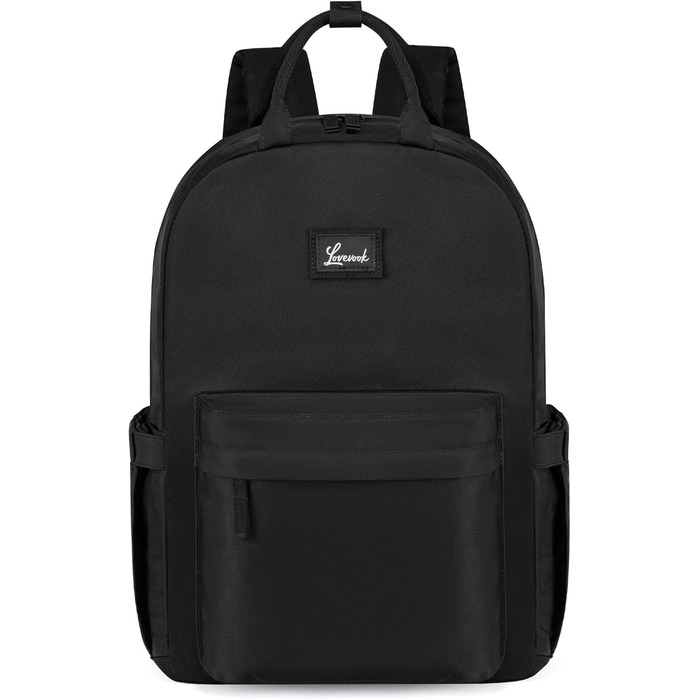 Сумка-рюкзак LOVEVOOK для жінок, підійде для ноутбука 15.6 дюймів, стильна міська сумка для підлітка, водонепроникна шкільна сумка, casual рюкзак для роботи, навчання, подорожей, чорна