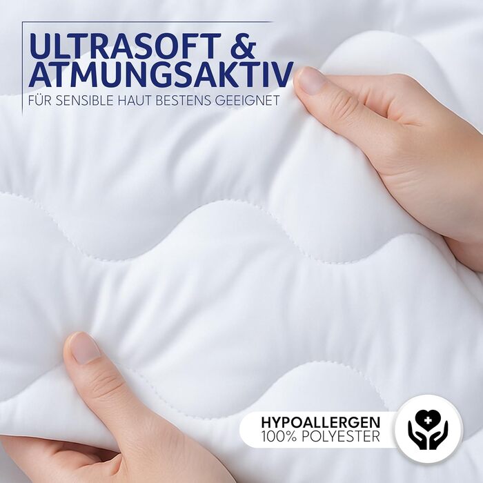 Ковдра Gentle North 155x220 - 4-сезонна ковдра для алергіків, м'яка та пухнаста, 155 x 220 см, придатна для прання при 60°C