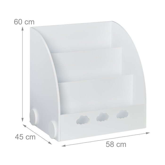 Relaxdays White Bookshelf for Children