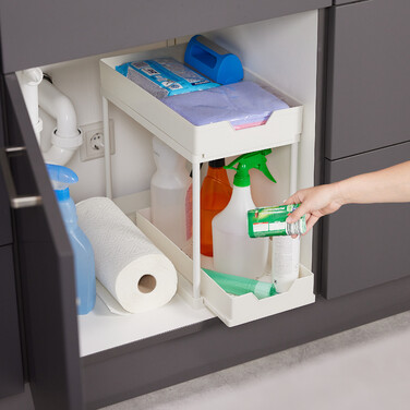 Relaxdays Under Sink Shelf with 2 Tiers