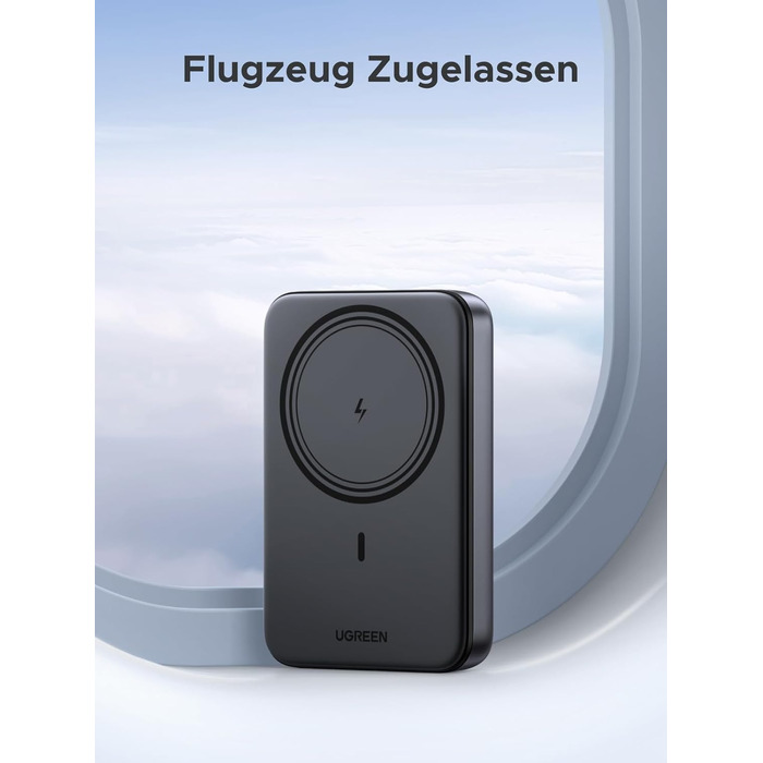 Зовнішній акумулятор UGREEN Zapix MagSafe 10000mAh 20W з підтримкою USB-C, чорний