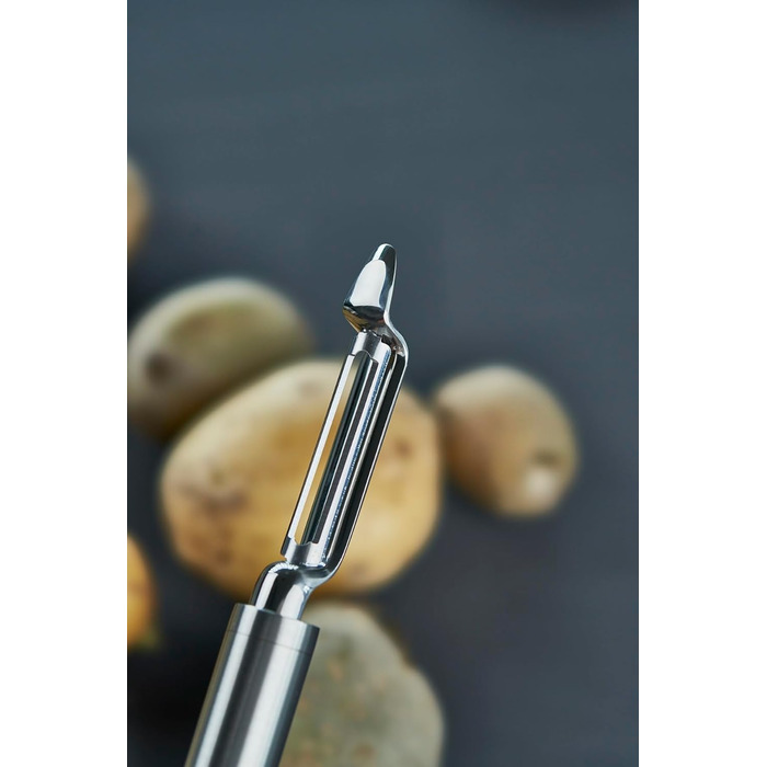 Овочечистка ZWILLING Pro вертикальна, 21 см, нержавіюча сталь, ергономічна ручка, срібляста