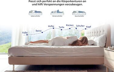Träumegut24 - 10cm Ergonomic Cold Foam Mattress Topper / Mattress Pad / Mattress Protector Topper - Firmness H2 / H3 (H2, 90x200)