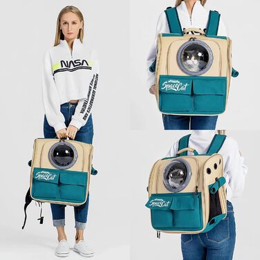 Рюкзак-переноска для кота Galatée, рюкзак для тварин, рюкзак-кокони, рюкзак-капсула з вентиляцією, рюкзак для собак та маленьких собак (сірий)