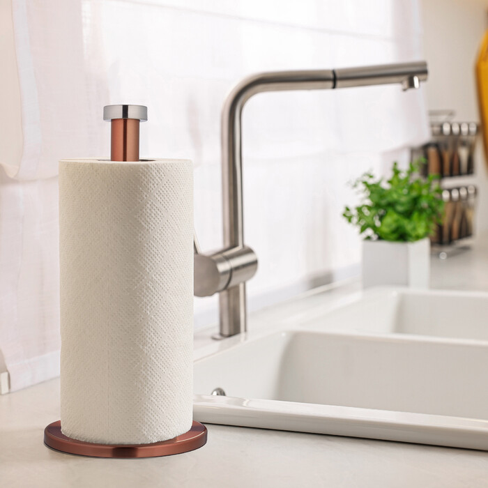 Relaxdays stainless steel kitchen roll holder