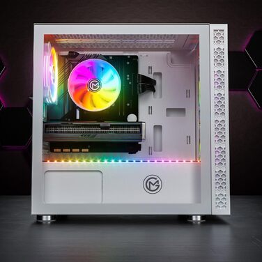 Корпус для ПК GameMachines Element Snow Edition ATX з 3 RGB вентиляторами, білий (Nova Snow)