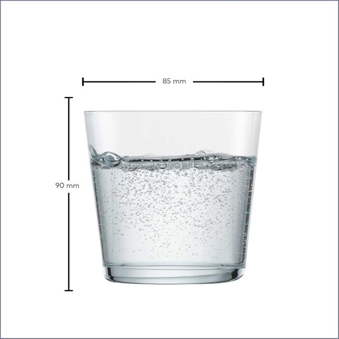 Zwiesel Glas Water Glass Together 0.3L (Set of 4), beautifully shaped drinking glasses, dishwasher-safe Tritan crystal glasses, Made in Germany (Art.-Nr. 122337)