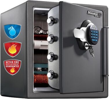 Master Lock: вогнестійкий та водонепроникний сейф, 23L, 417x348x478 мм, цифровий код, підсвічування, для дому та офісу