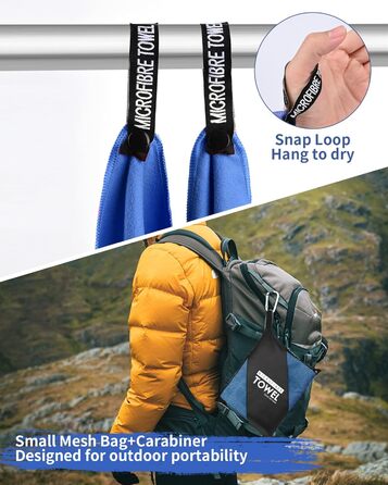 Набір рушників з мікрофібри (3 шт.): 180x80 см + 2 шт. 80x40 см. Для фітнесу, сауни, пляжу, подорожей. Темно-зелений (блакитний)