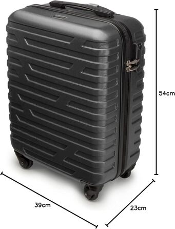 WITTCHEN A-line II Carry-on Suitcase, Cabin Luggage, Hand Luggage, Rolling Suitcase, Travel Suitcase, Boarding Suitcase, Hard Shell, ABS, High-Quality and Stable, Size S (Gray)