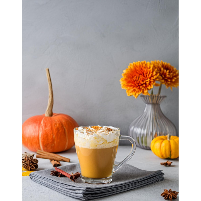 Набір кавових чашок KROSNO Glasmark 1992 (6 шт., 200 мл) з ручкою, для чаю, кави, напоїв, миття в посудомийній машині