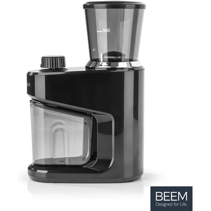 Електрична кавомолка BEEM GRIND-INTENSE 160 г, 15 режимів, конічний сталевий млин, 150 Вт, чорна