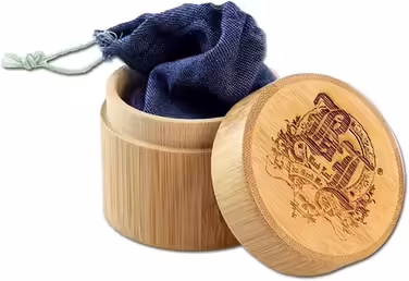 Black Leaf BL Deluxe Grinder 5-Piece | High-quality crusher made of stainless steel | Premium grinder with jeans pouch and bamboo box | Height 49mm