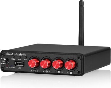 Підсилювач звуку Douk Audio HiFi Bluetooth 5.0, цифровий, стерео, 2/4 канали, 4×50Вт