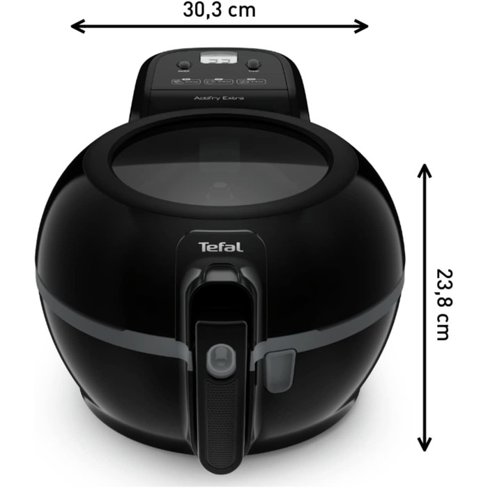 Tefal FZ7228 ActiFry Extra Hot Air Fryer | Air Fryer with Stirring Arm, No Shaking | 1550 W | 1.2 kg for 6 People | High Speed Airflow | Timer | Energy-saving | Healthy fryer without oil | Black