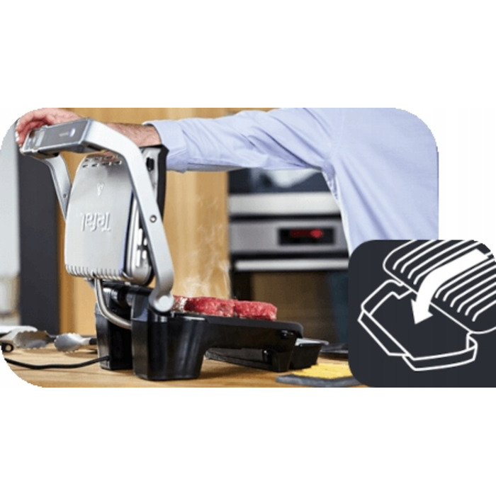 Складаний електричний гриль Tefal Optigrill Elite XL GC760D30, 2200 Вт