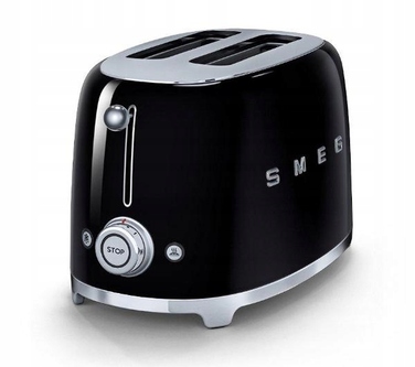 Тостер Smeg TSF01BLEU на 2 скибки, 950 Вт, чорний