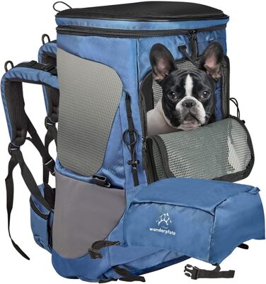 Трекінговий рюкзак Hunderrucksack до 12 кг, розмір M, блакитний колір - преміум рюкзак для піших прогулянок з регульованою спинкою та багажним відділенням