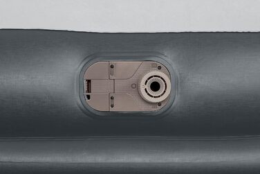 Надувний матрац Novaluxe з вбудованим електронасосом та подушкою, сірий 191x97x38 см