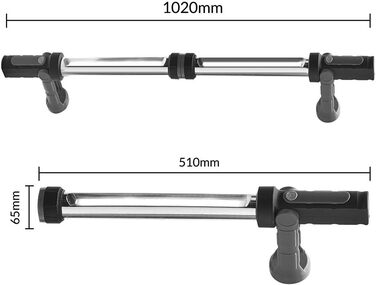 Maclean MCE230 COB LED XXL 2x Workshop Lamp, Work Lamp, Work Light, Hand Lamp, Magnet, Hook, Dual Modes, Max. 1200 Lumens (2x 600 Lumens)