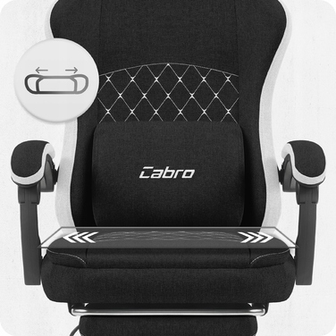 Ігрове крісло Cabro C503, чорно-біле