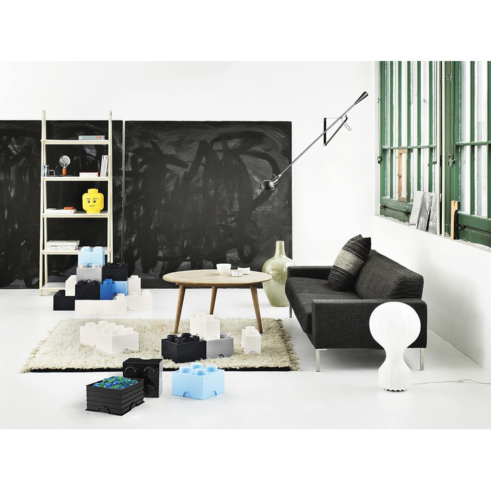 Скринька LEGO Room Copenhagen, 4 відсіки, 4,7 л, чорна, пластик, стільова, для зберігання іграшок