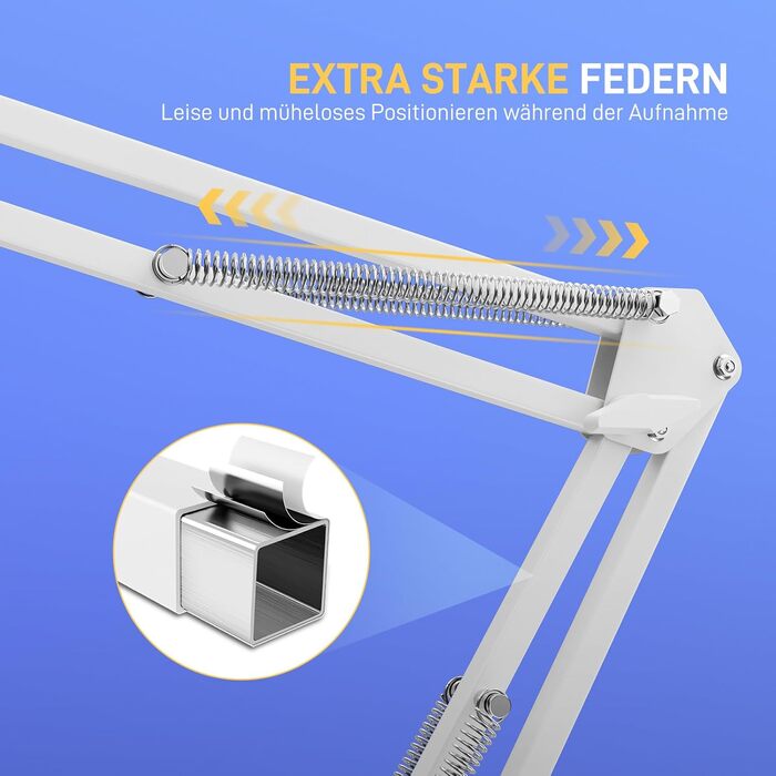 Мікрофонний тримач Maono BA20, чорний: регульований штатив для подкастів, геймінгу, стрімінгу та запису – з кріпленням до столу та адаптером 3/8' - 5/8'