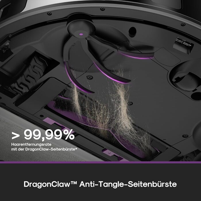 Робот-пилосос Eureka E20 Evo Plus з функцією миття та автопорожненням, 10000 Па, для твердих підлог та килимів, білий