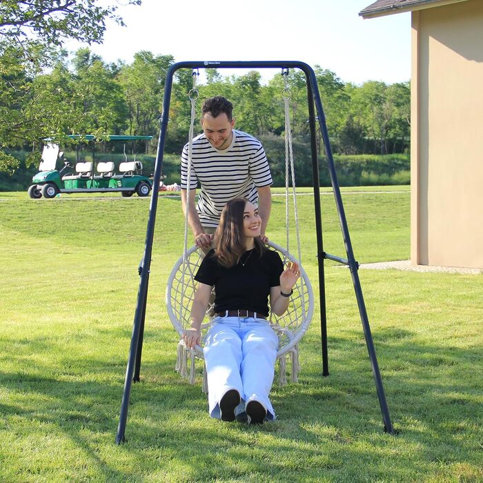 Hammock Stand, Hanging Chair Stand, Maximum Load 150 kg, Hammock Stand, for Indoor or Outdoor Use, with Stand (black)